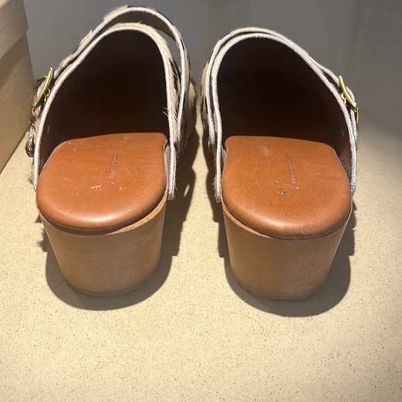 Anthropologie leopard print clogs made with animal hair sz 38 - Picture 3 of 6